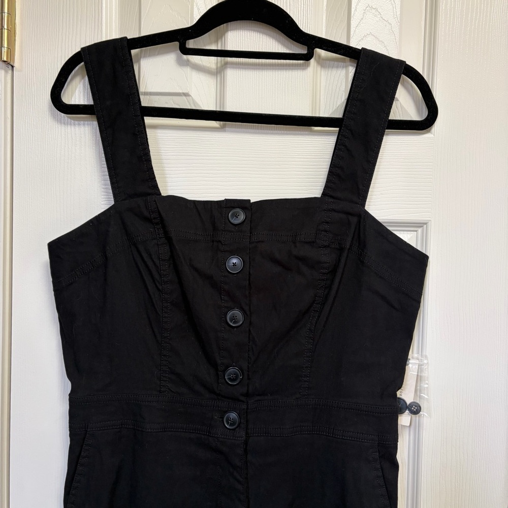 NWT Anthropologie Maueve Black Colette Wide leg Jumpsuit 12 - Picture 6 of 8
